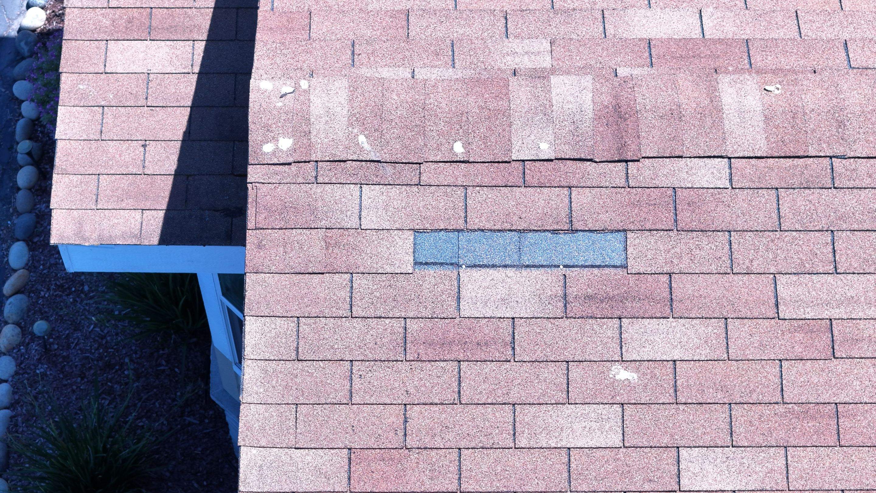 Insurance claim roof project photo