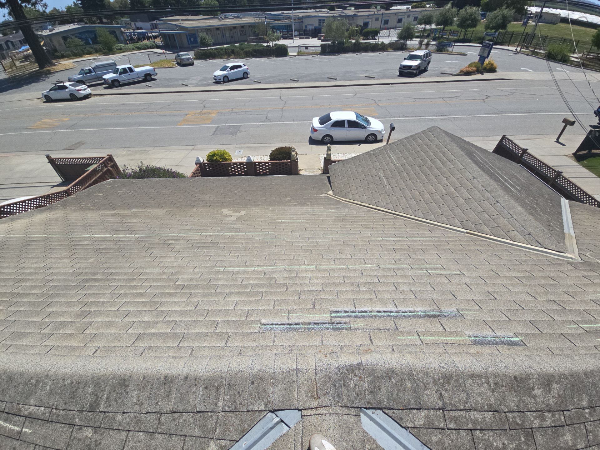 Insurance claim roof project photo