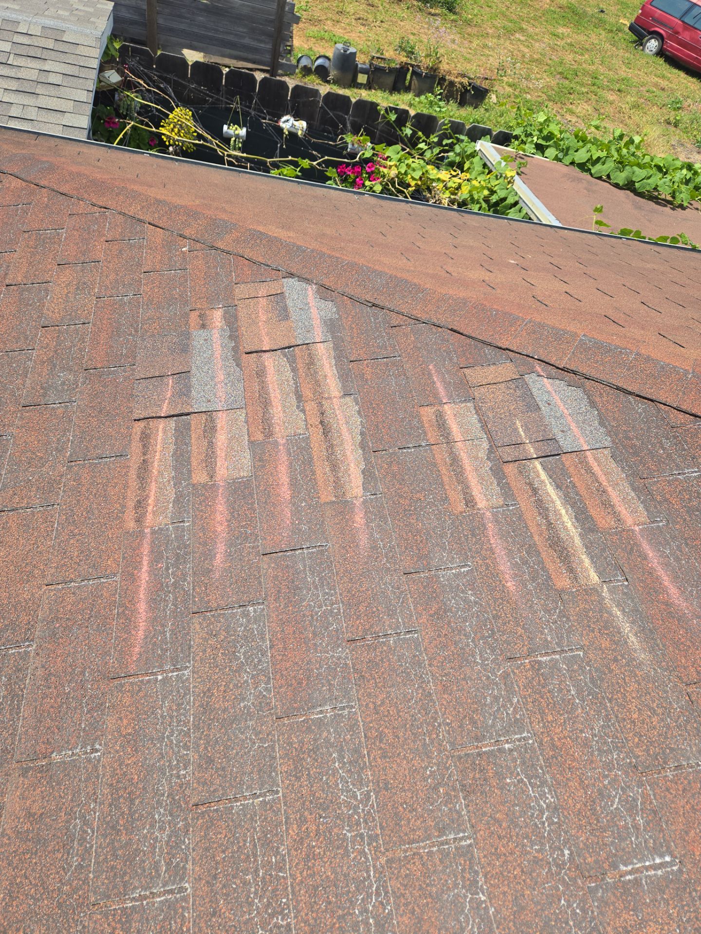 Insurance claim roof project photo