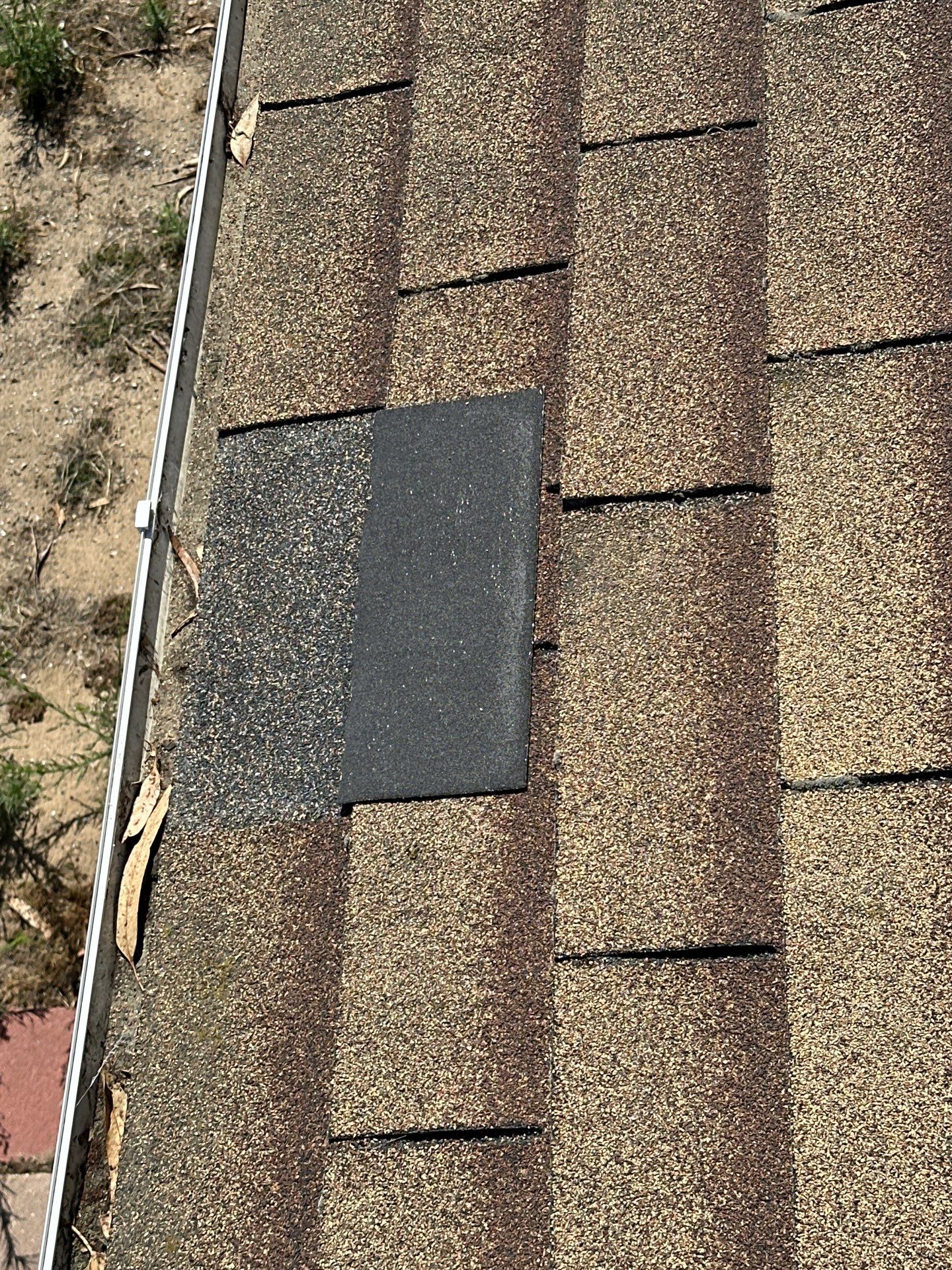Insurance claim roof project photo
