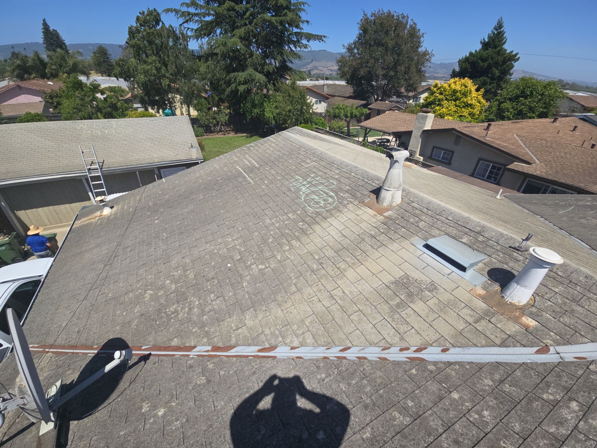 Insurance claim roof project photo