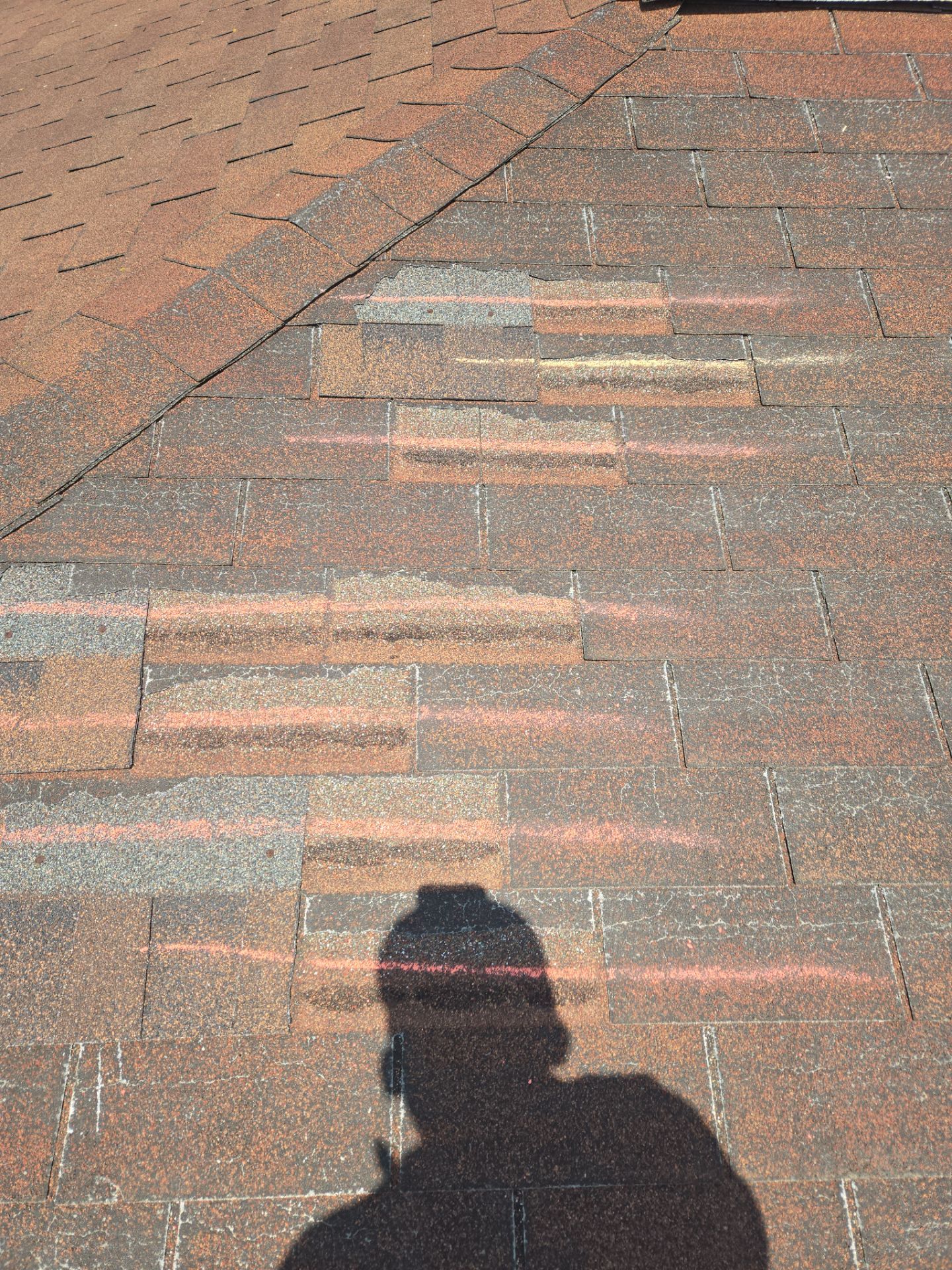 Insurance claim roof project photo