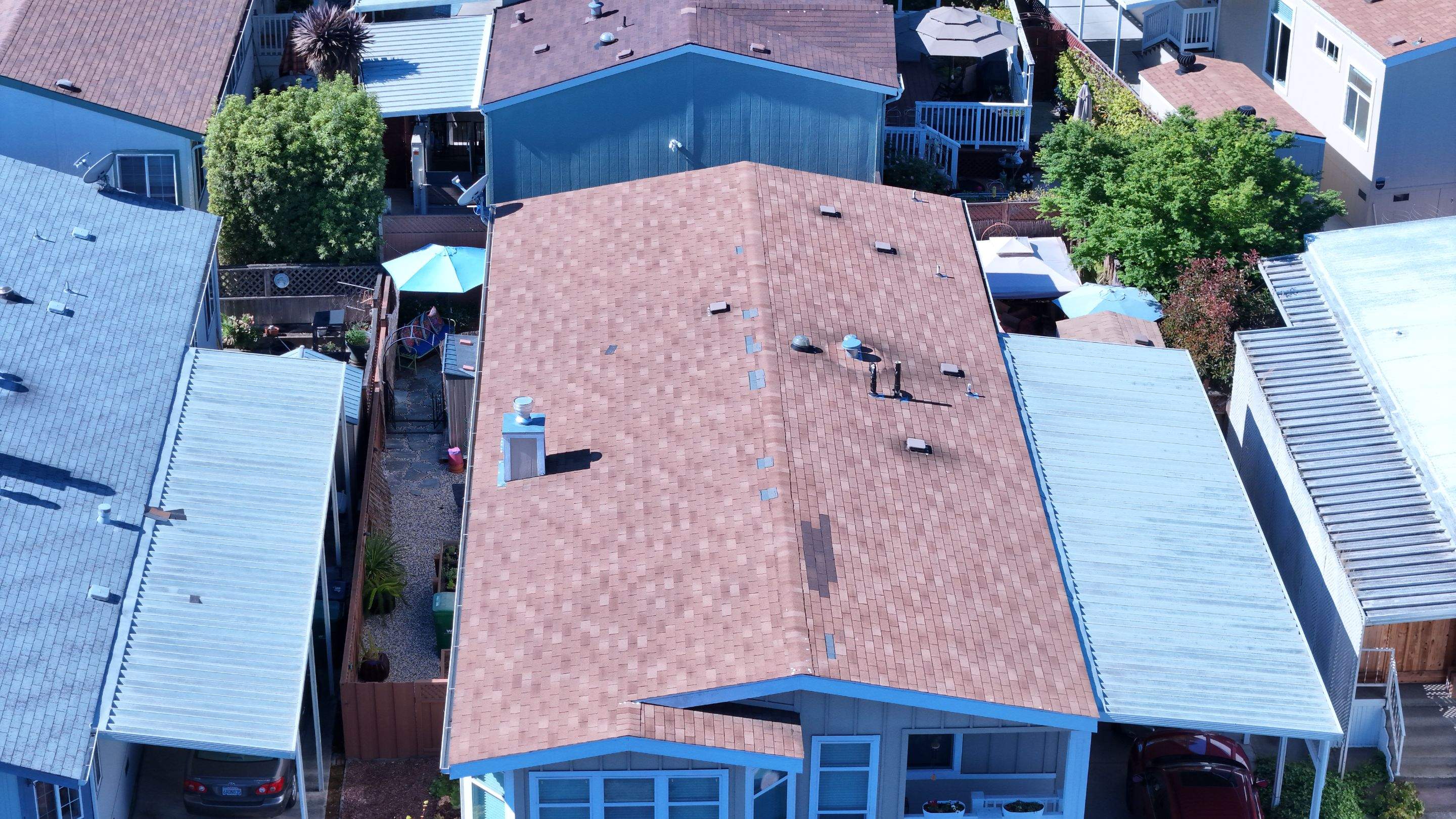 Insurance claim roof project photo