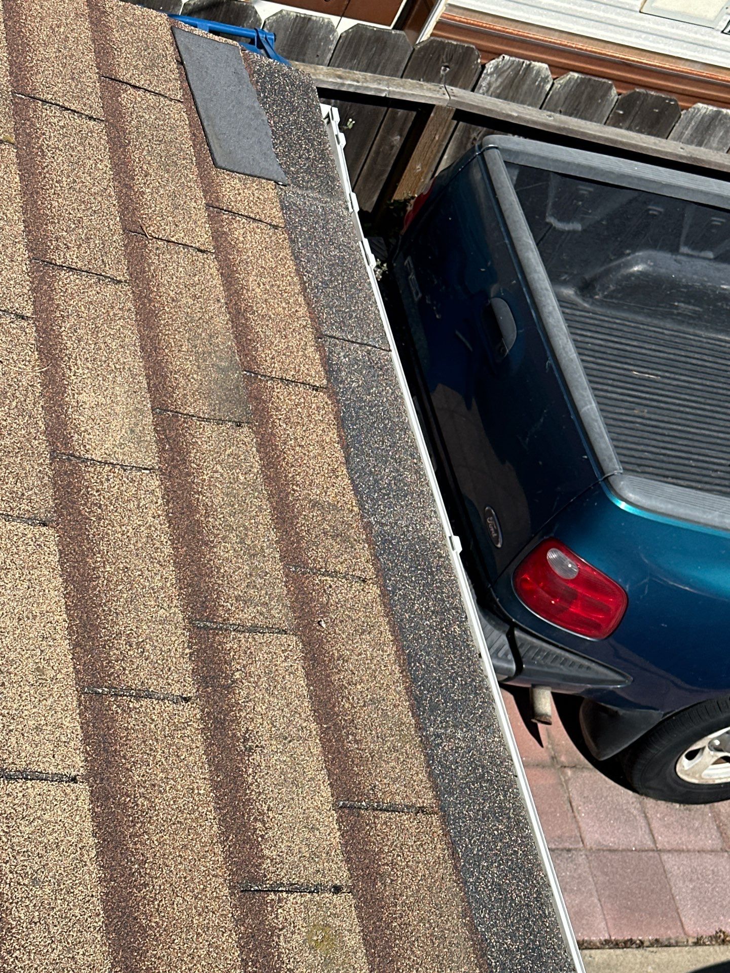 Insurance claim roof project photo