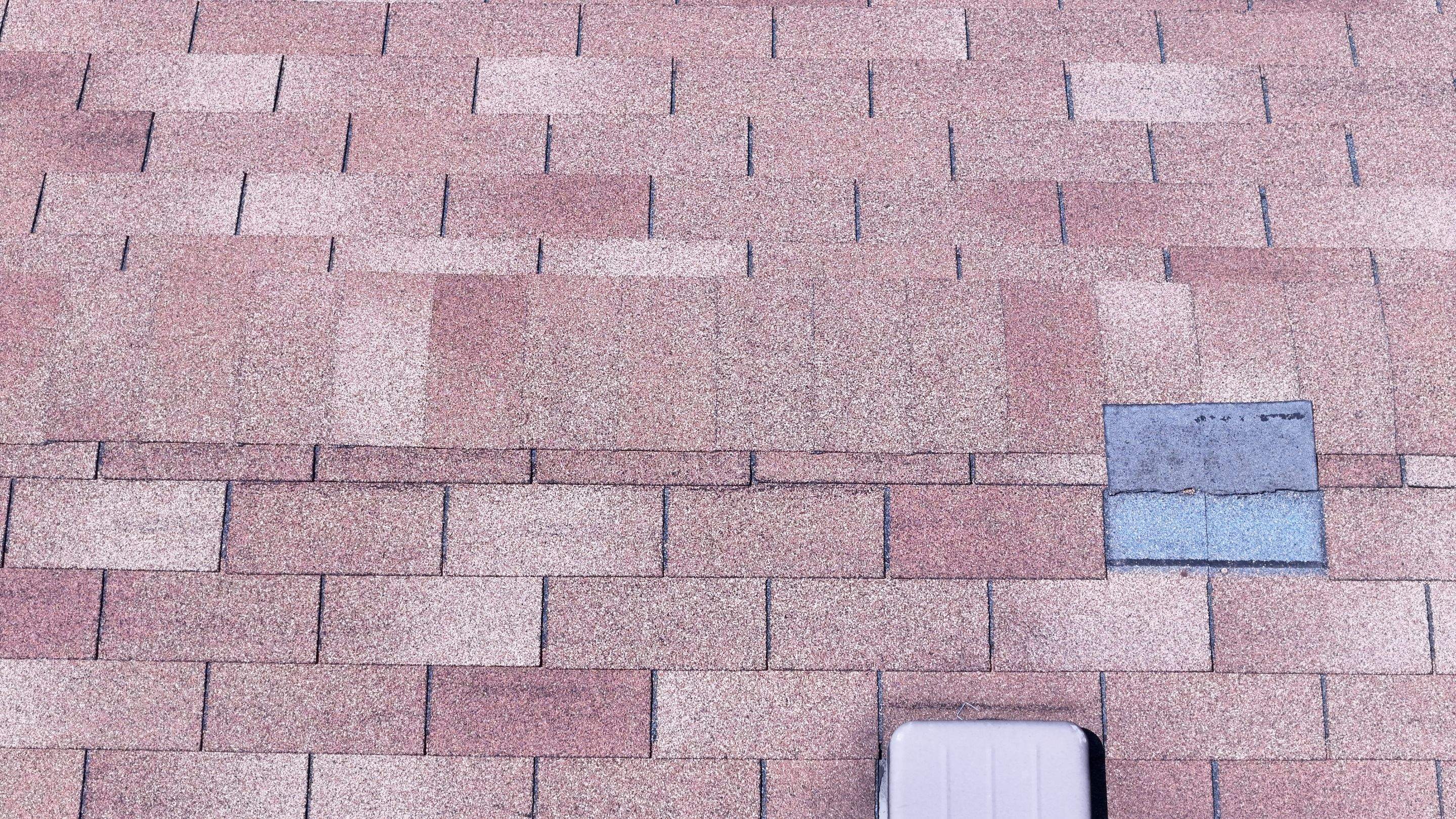 Insurance claim roof project photo